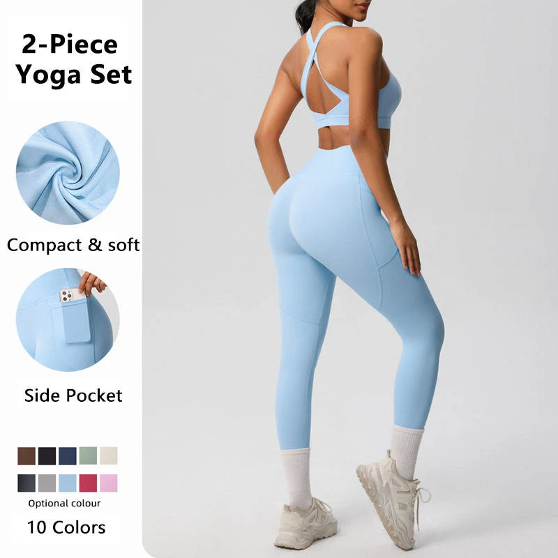 Crisscross back sports bra set2 Crisscross back sports bra set2